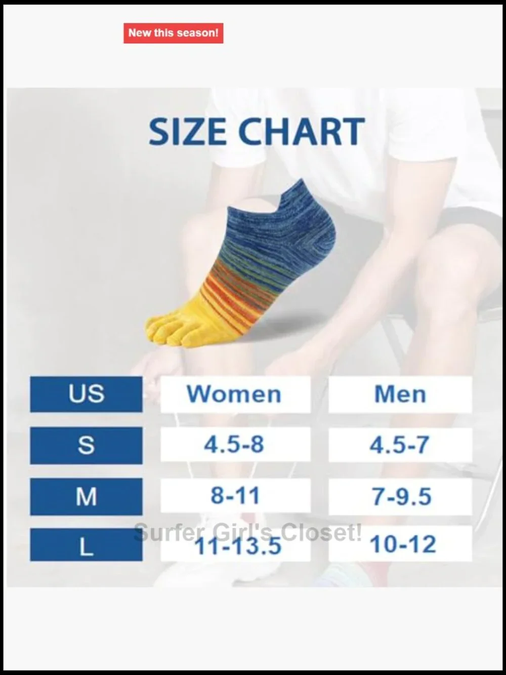 Cotton Toe Socks with Arch Support, 6 Pairs Five-Toe Design for Running